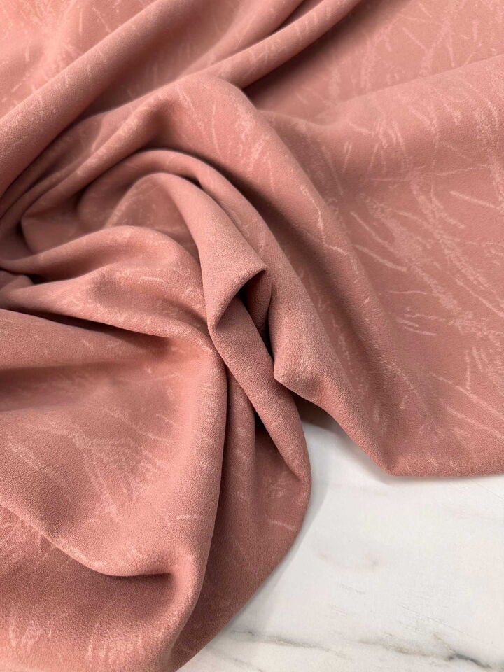 Fantazi Yakma Somon Rubi Krep Dökümlü Yumuşak