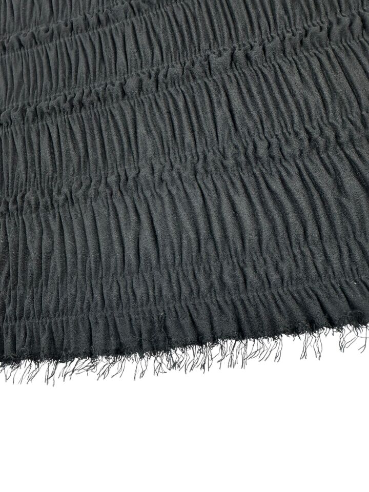 Siyah Ebiselik Eteklik Pilise Şifon Kumaş