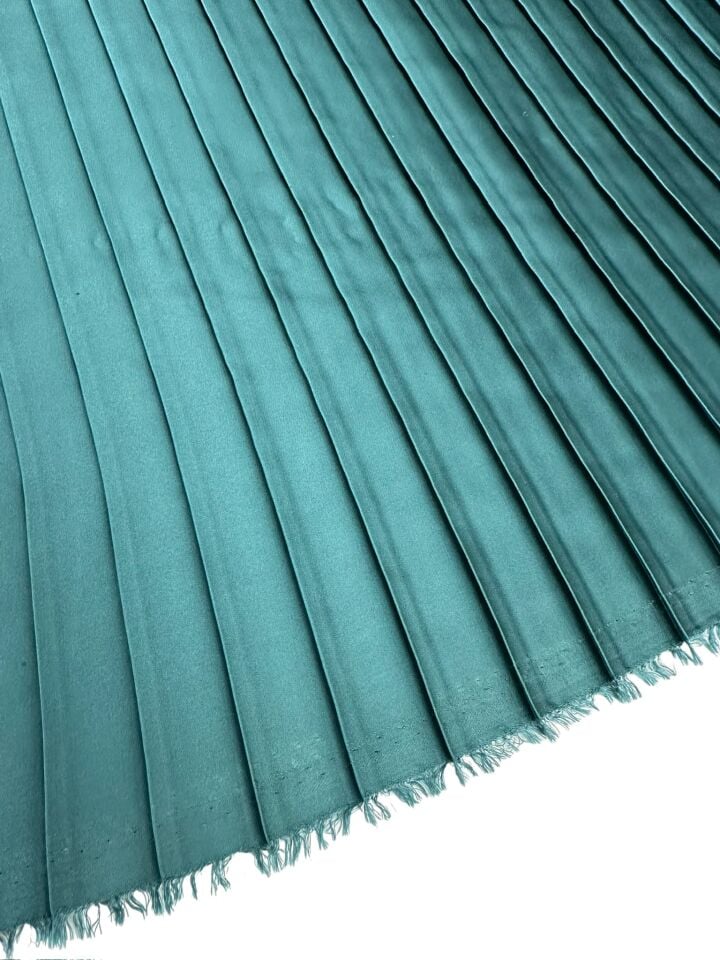 Yeşil Ebiselik Eteklik Pilise Şifon Kumaş