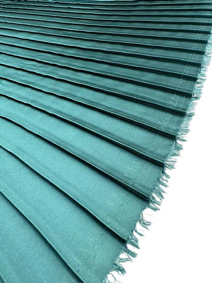 Yeşil Ebiselik Eteklik Pilise Şifon Kumaş