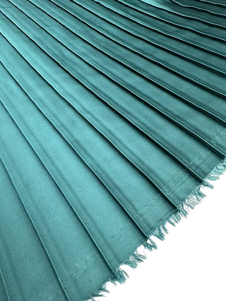 Yeşil Ebiselik Eteklik Pilise Şifon Kumaş