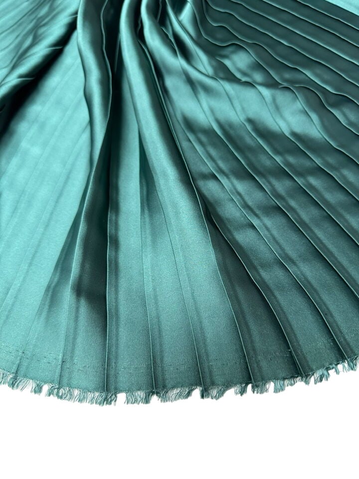Yeşil Ebiselik Eteklik Pilise Şifon Kumaş