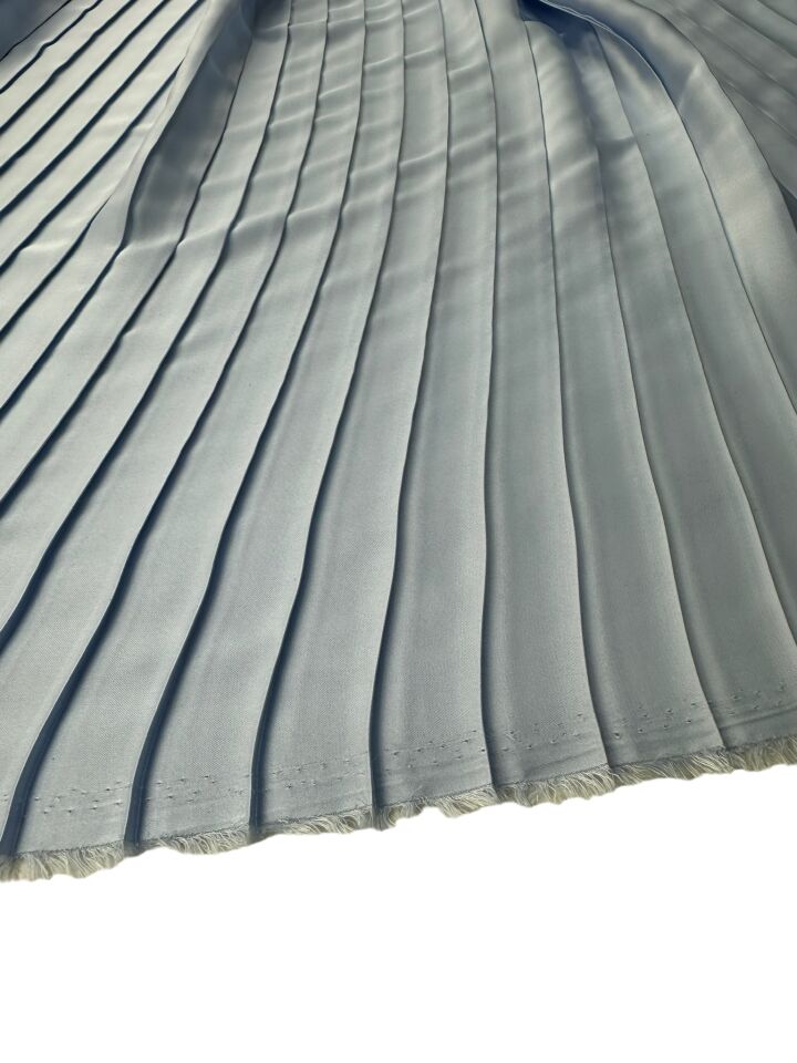 Gri Ebiselik Eteklik Pilise Şifon Kumaş