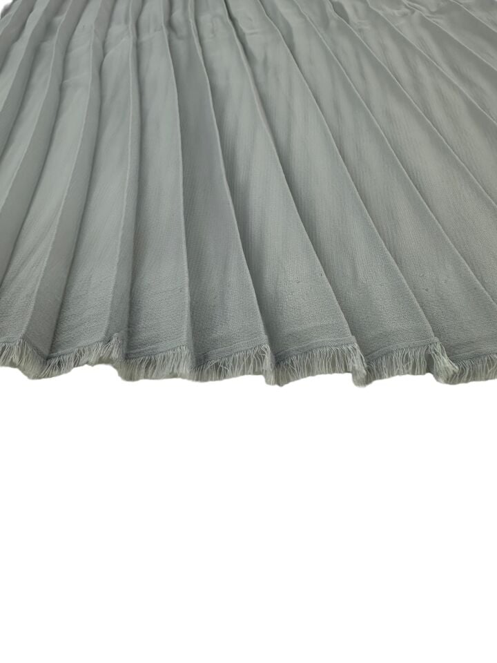 Gri Ebiselik Eteklik Pilise Şifon Kumaş
