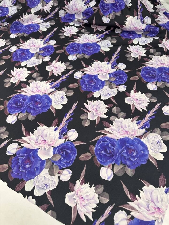 Desenli krep Kumaş Elbise Etek Gömlek Şalvar