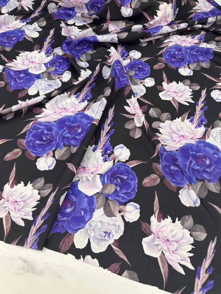 Desenli krep Kumaş Elbise Etek Gömlek Şalvar