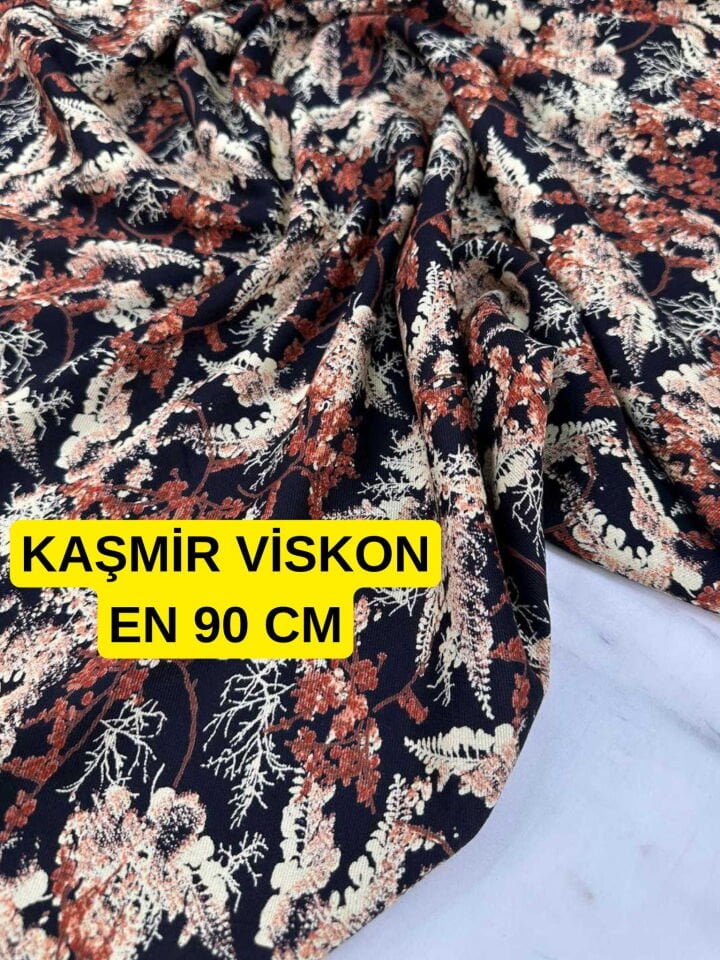 90 cm Dar Kaşmir Viskon Yumuşak Dökümlü