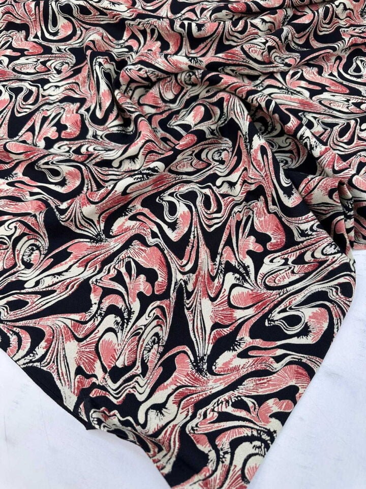 90 cm Dar Kaşmir Viskon Yumuşak Dökümlü