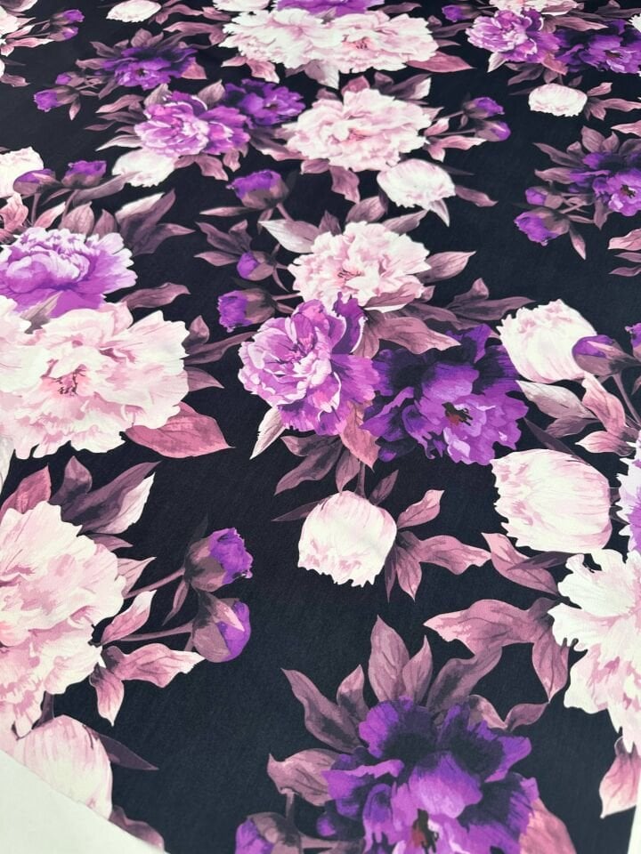 Viyana Çiçegi Krep Kumaş Elbise Etek Gömlek Şalvar