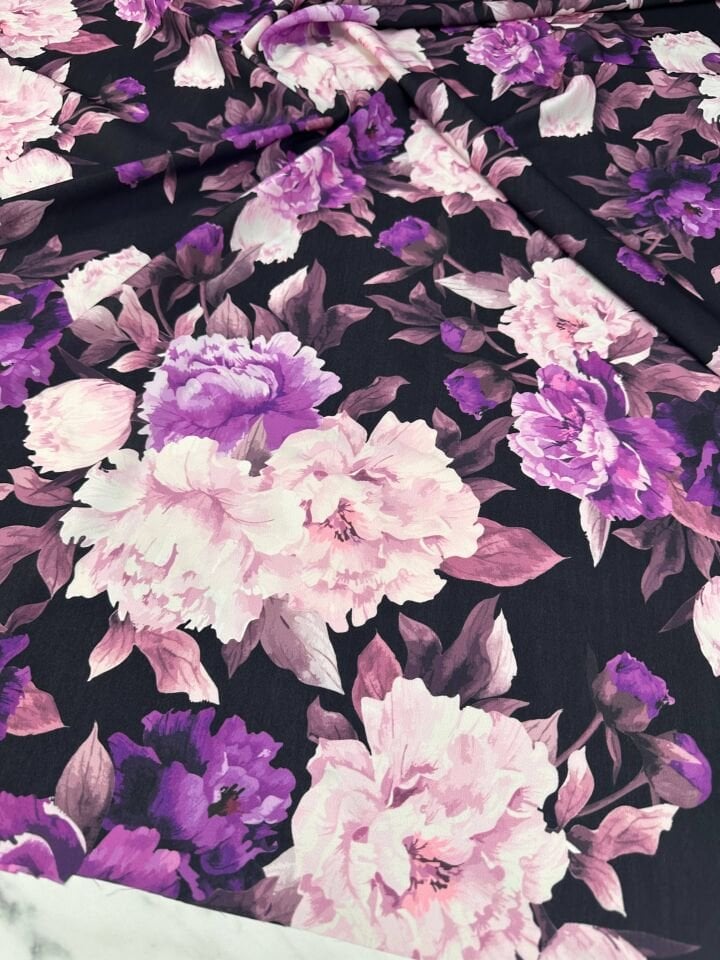 Viyana Çiçegi Krep Kumaş Elbise Etek Gömlek Şalvar