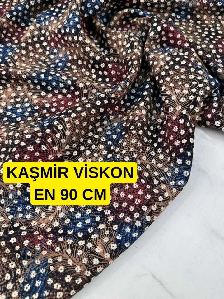 90 cm Kaşmir Dar Viskon Yumuşak Dökümlü