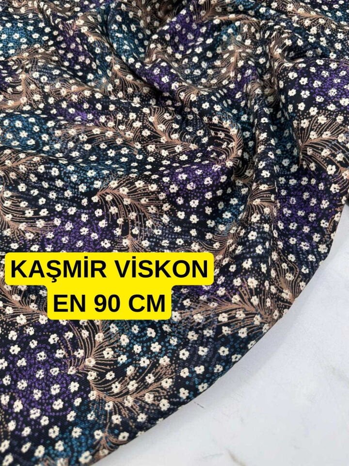 90 cm Kaşmir Dar Viskon Yumuşak Dökümlü