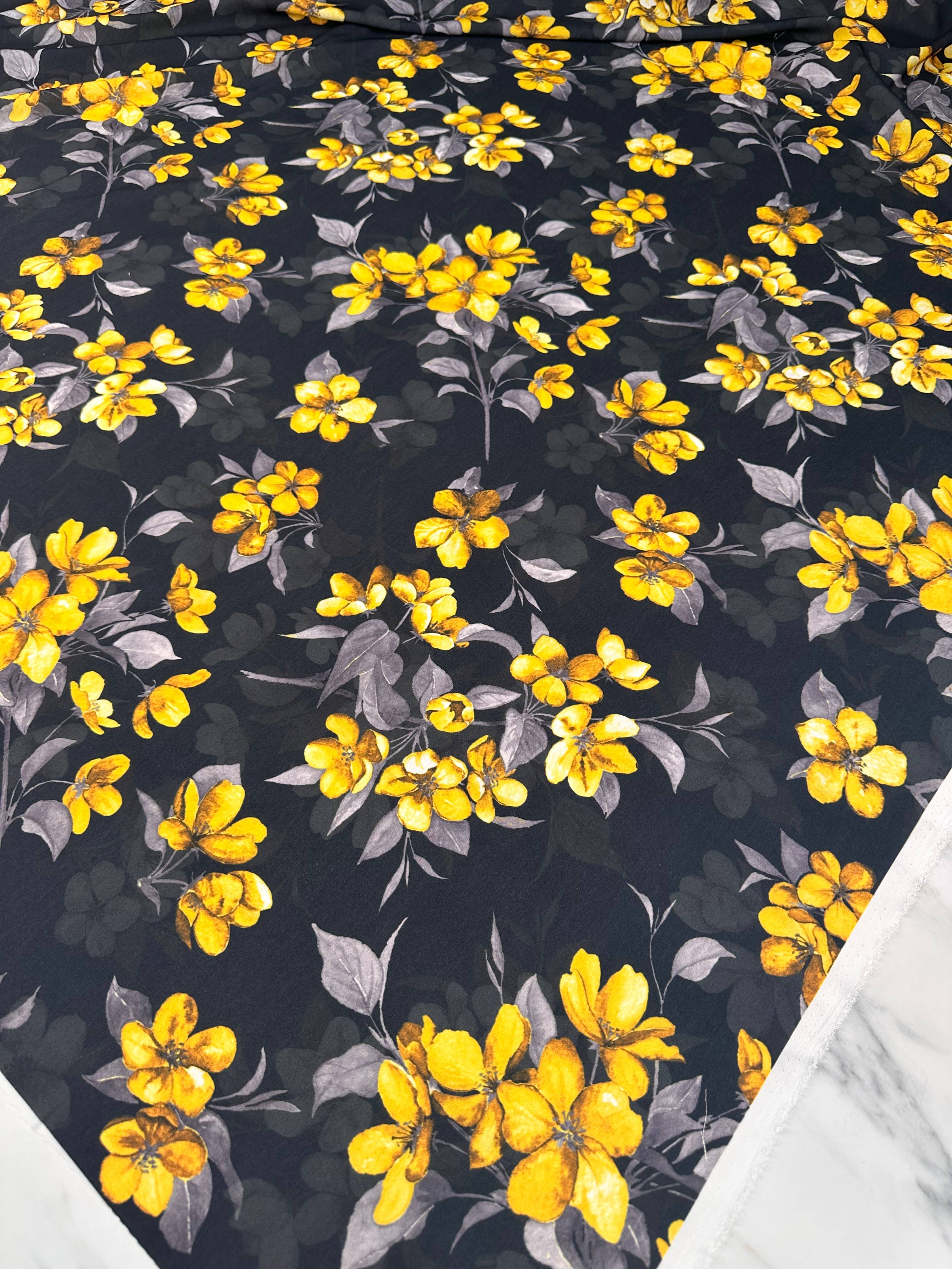 Desenli Krep Kumaş Elbise Etek Gömklek Şalvar