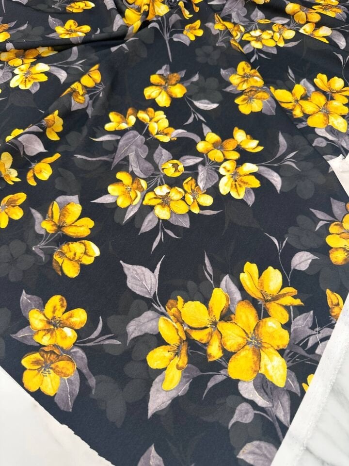 Desenli Krep Kumaş Elbise Etek Gömklek Şalvar