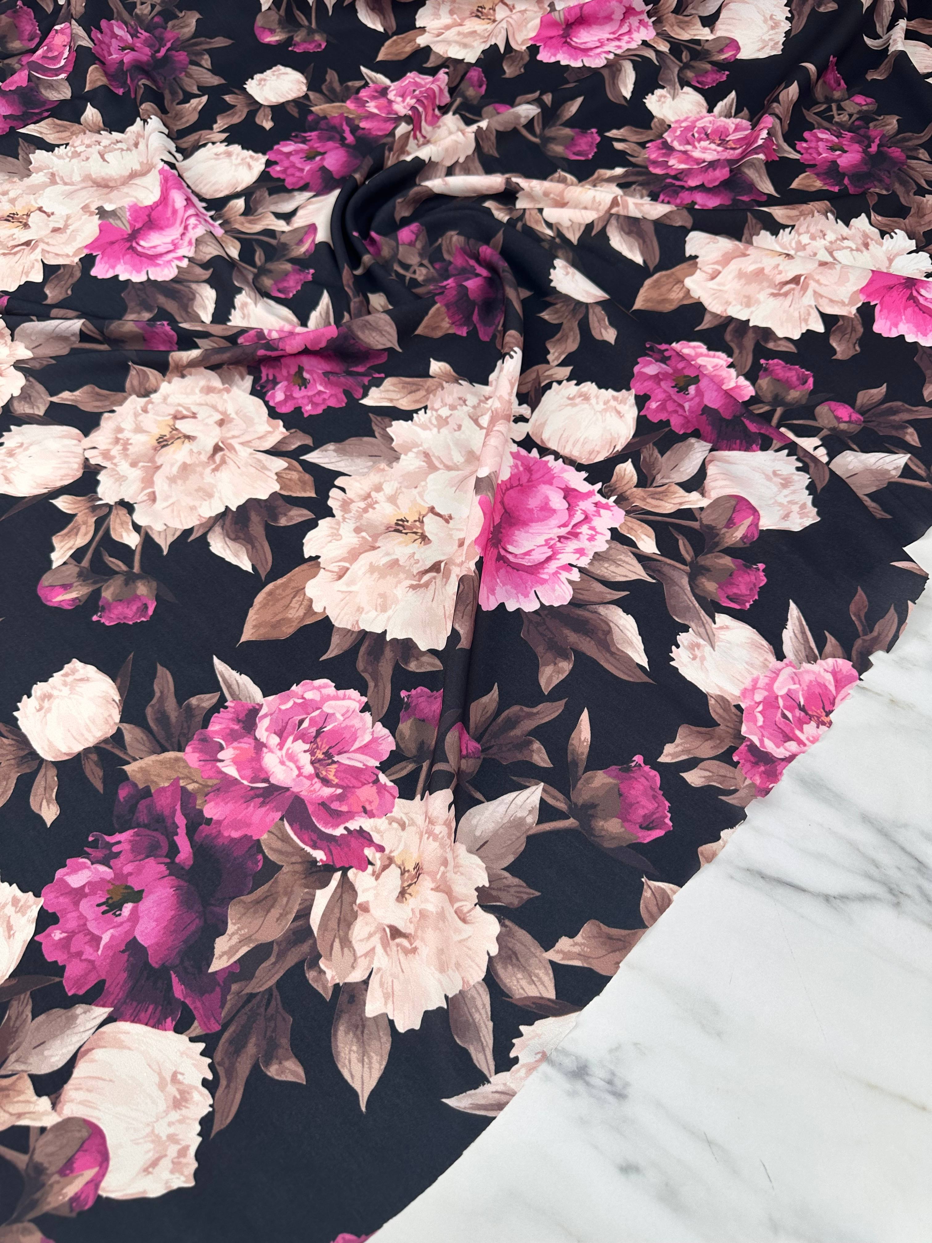 Desenli Krep Kumaş Elbise Etek Gömlek Şalvar