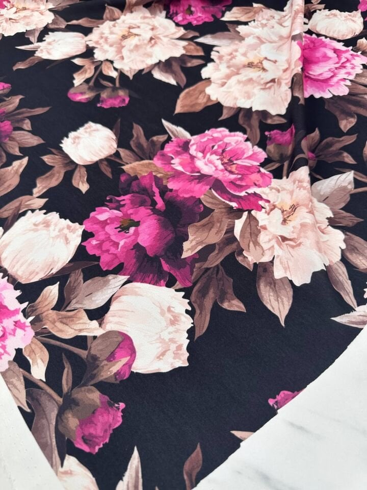 Desenli Krep Kumaş Elbise Etek Gömlek Şalvar