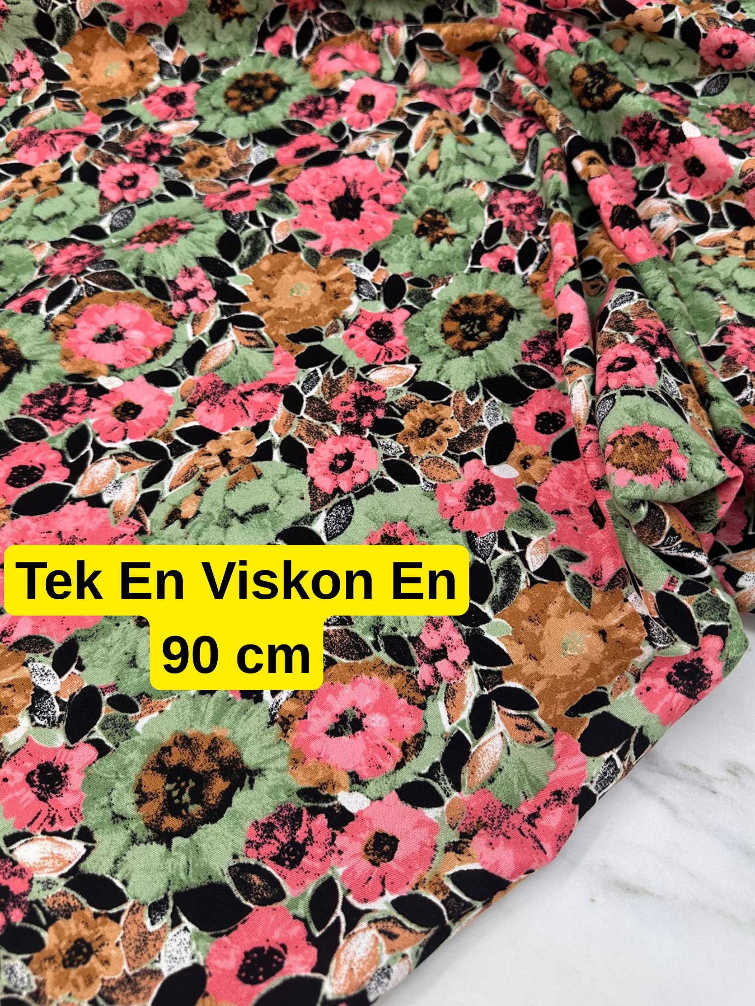 Tek En 90 Cm Viskon Kumaş Yumuşak Dökümlü