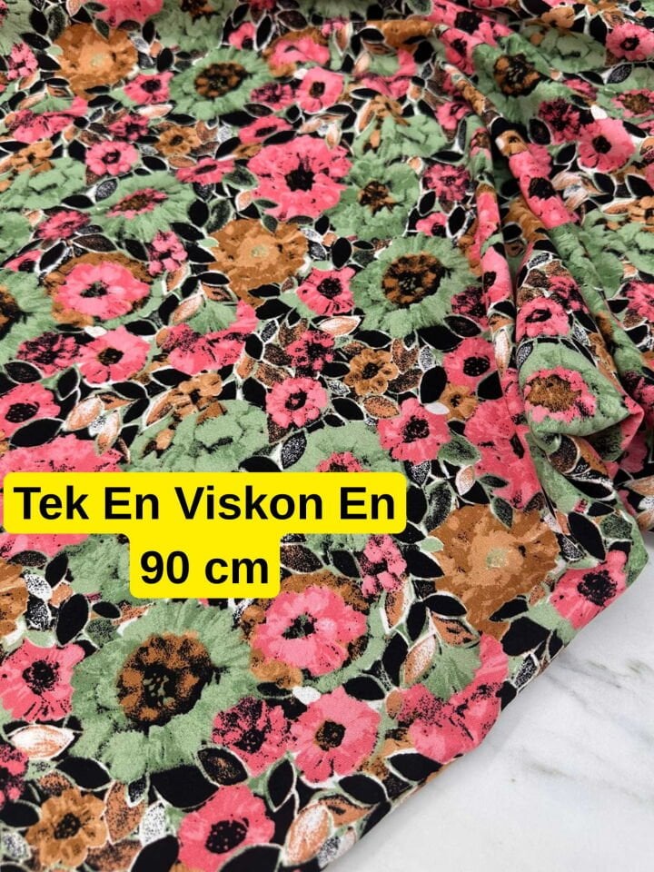 Tek En 90 Cm Viskon Kumaş Yumuşak Dökümlü