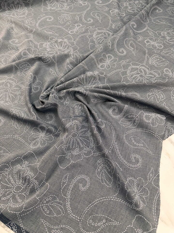 Desenli Kot Kumaş Elbise Etek Gömlek Pantolon Abaya