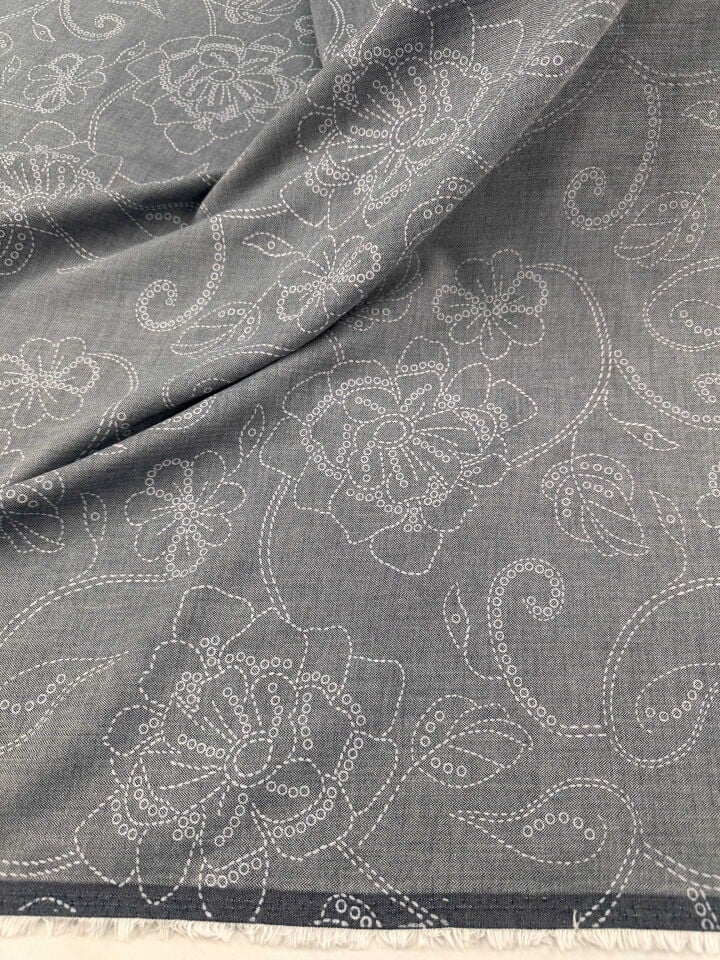 Desenli Kot Kumaş Elbise Etek Gömlek Pantolon Abaya