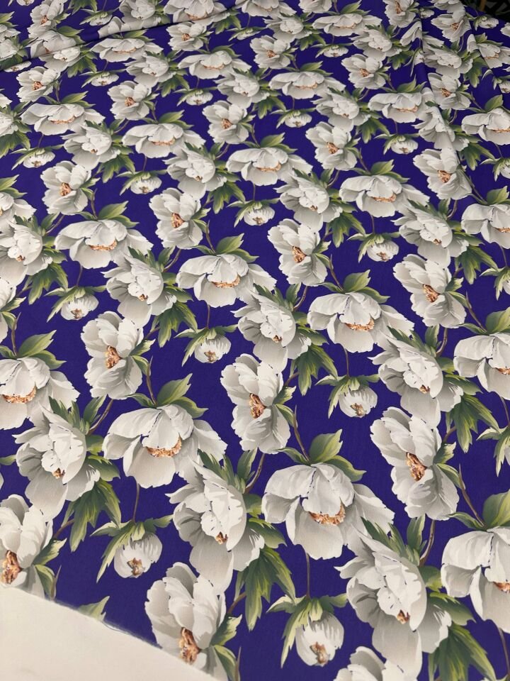 Desenli Krep Kumaş Elbise etek Gömlek Şalvar