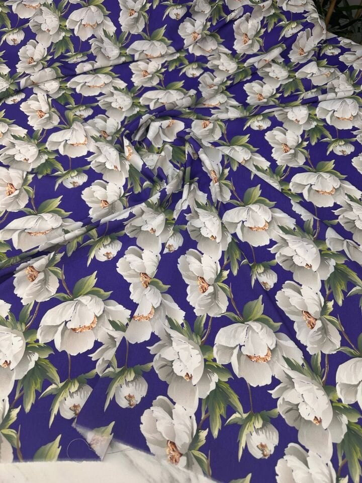 Desenli Krep Kumaş Elbise etek Gömlek Şalvar