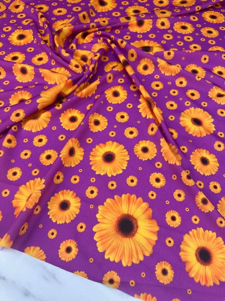 Desenli Krep Kumaş Elbise Etek Gömlek Şalvar