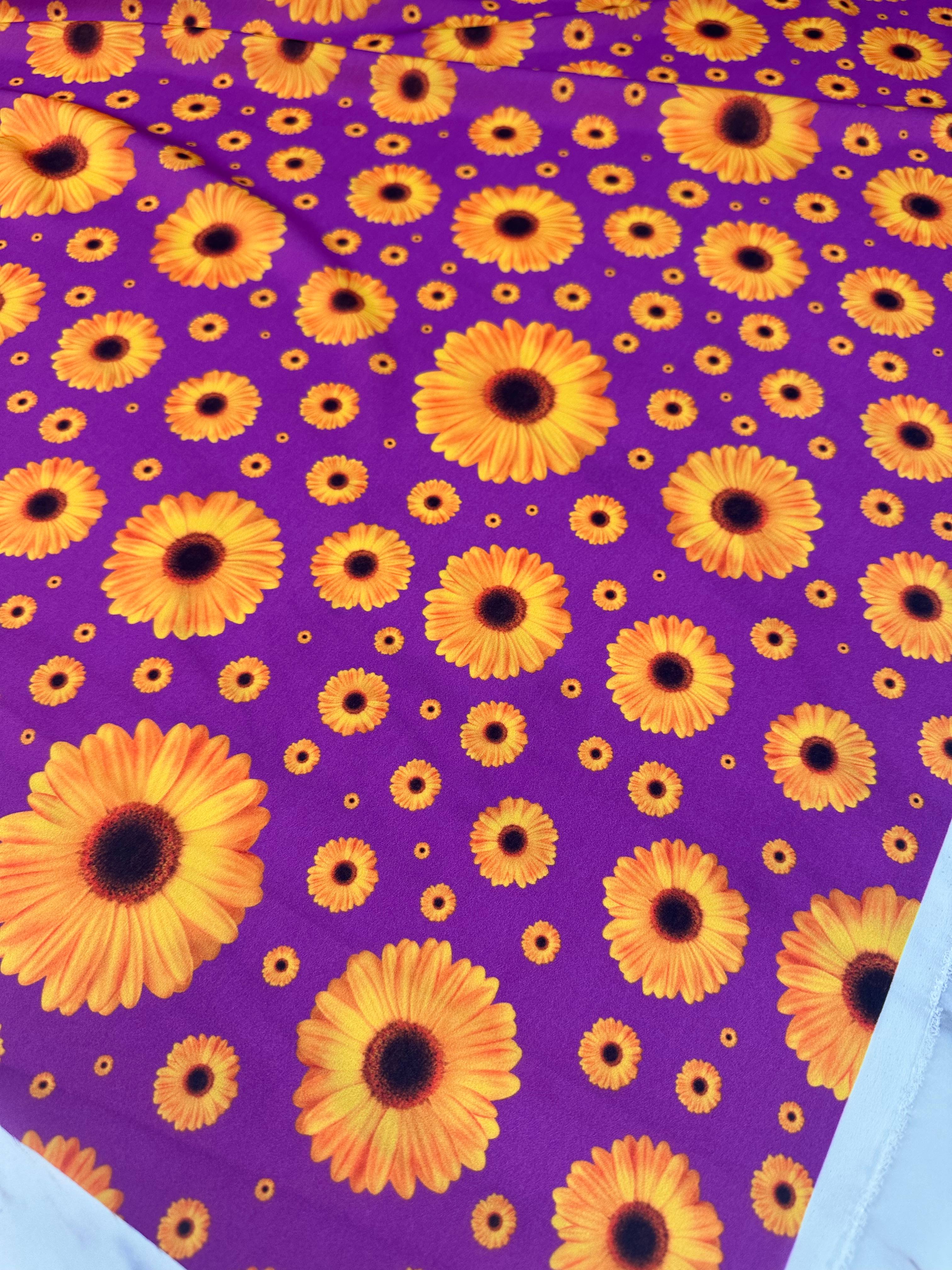 Desenli Krep Kumaş Elbise Etek Gömlek Şalvar