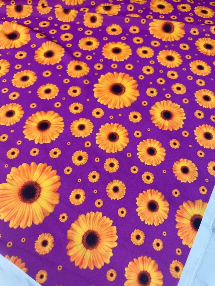 Desenli Krep Kumaş Elbise Etek Gömlek Şalvar