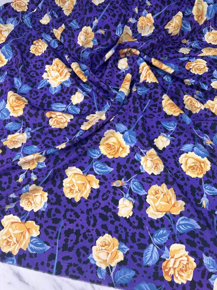 Desenli Krep Kumaş Elbise Etek Gömlek Şalvar