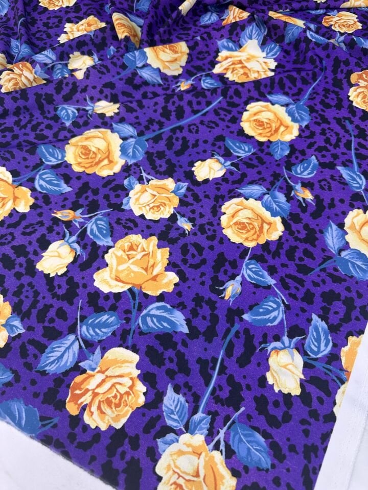 Desenli Krep Kumaş Elbise Etek Gömlek Şalvar