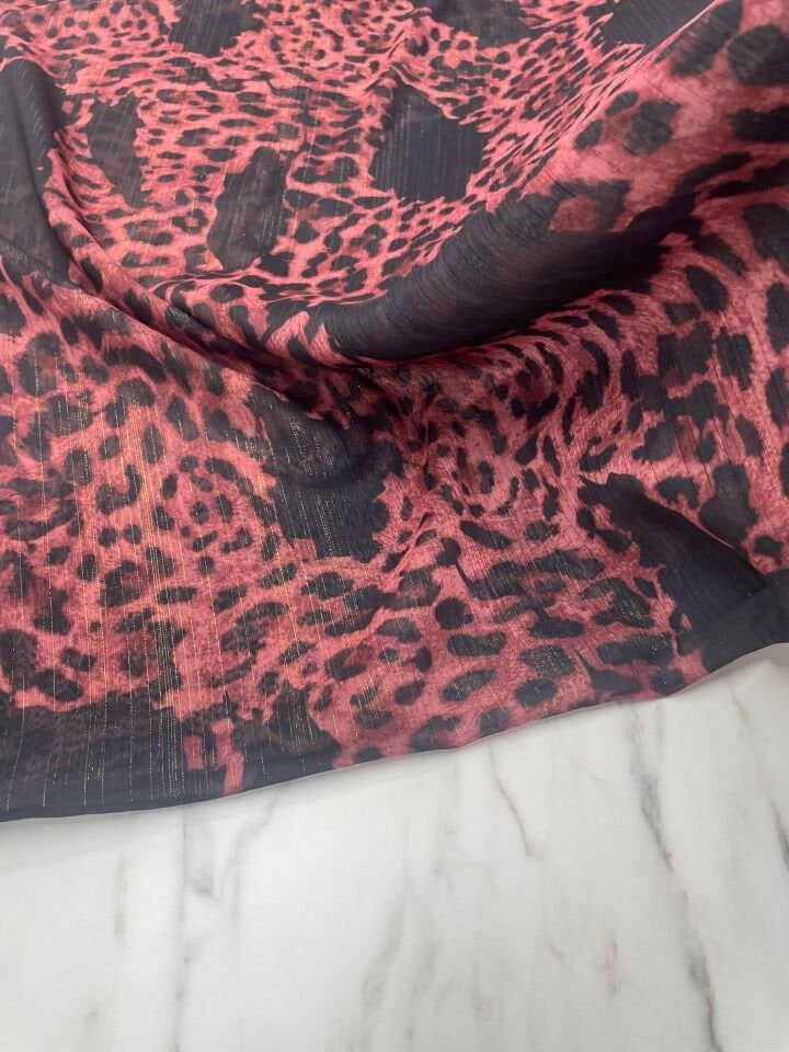 Desenli Simli Sifon Elbise Etek Gömlek Şal