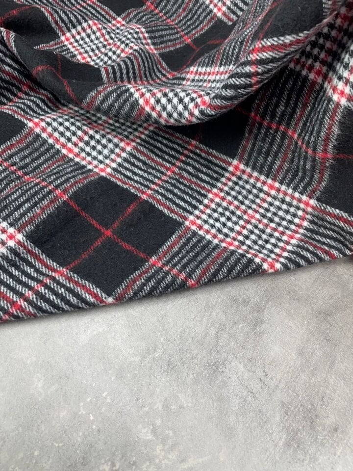 Gri Ekose Oduncu Desen Elbiselik Gömleklik Kumaş