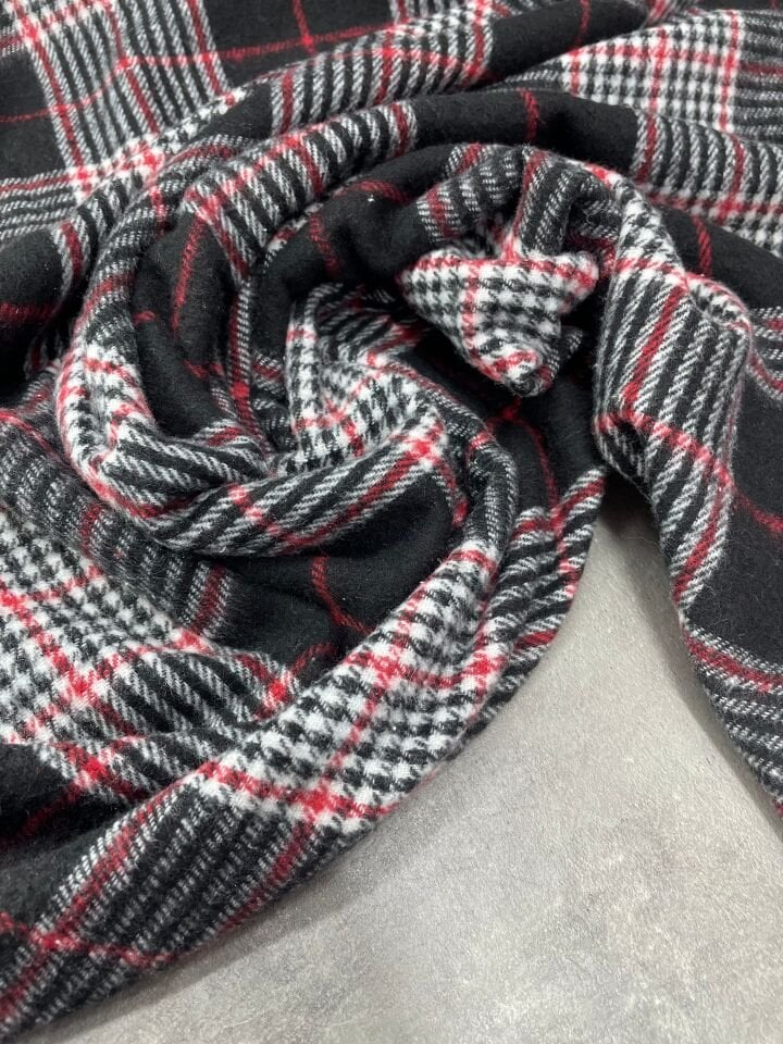 Gri Ekose Oduncu Desen Elbiselik Gömleklik Kumaş