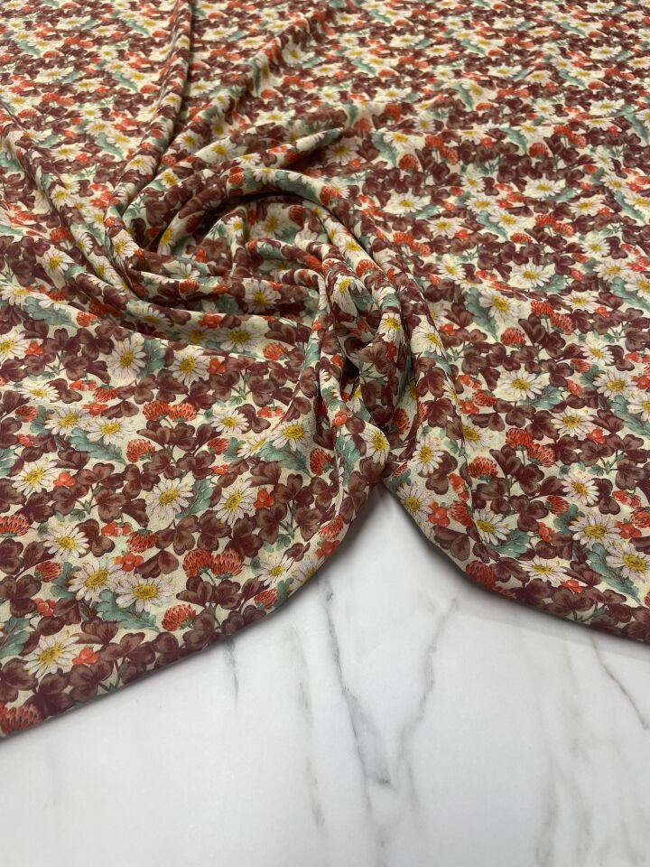 Desenli Simli Şifon Elbise Etek Gömlek Şal