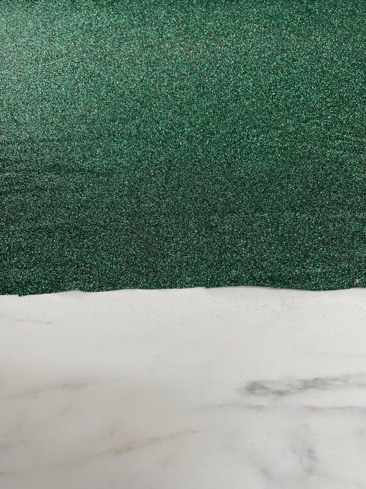 Yeşil Elbiselik Simli Kumaş