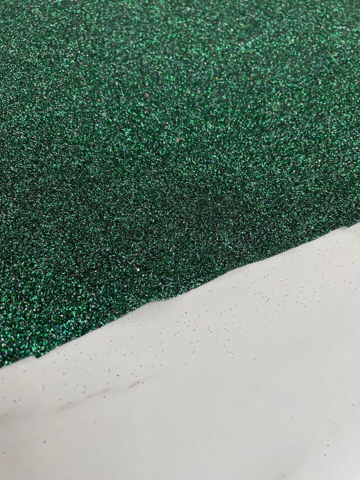 Yeşil Elbiselik Simli Kumaş