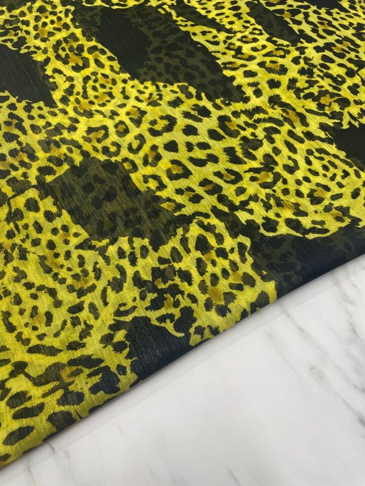 Desenli Simli Şifon Elbise Etek Gömlek Şal