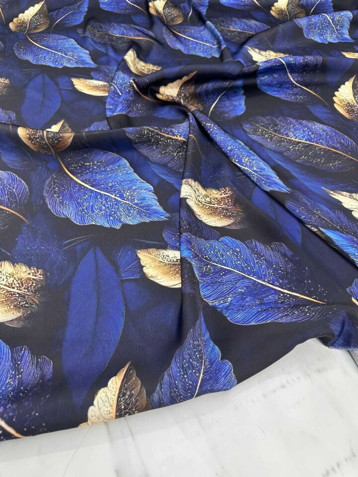 Özel Tasarım İpek Saten Kumaş Dökümlü Yumuşak Akıcı Dokusu