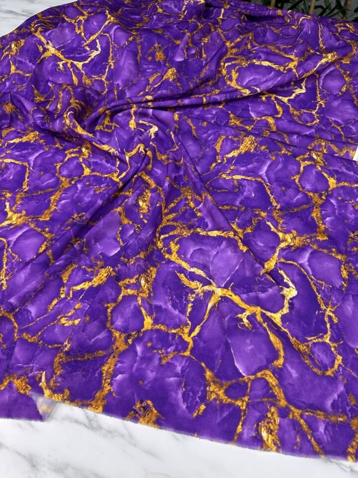 Desenli Krep Kumaş Elbise Etek Gömlek Şalvar