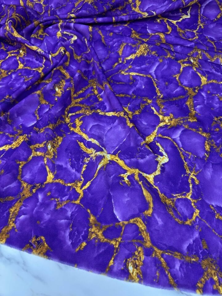 Desenli Krep Kumaş Elbise Etek Gömlek Şalvar