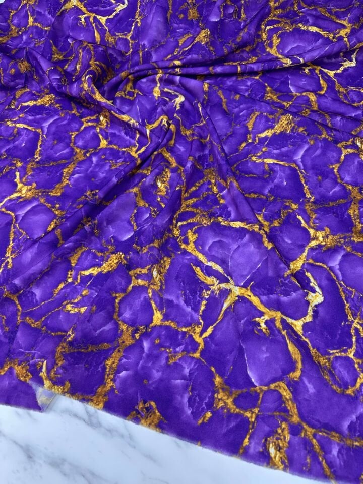 Desenli Krep Kumaş Elbise Etek Gömlek Şalvar