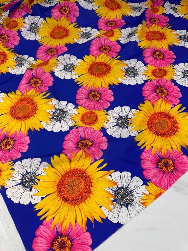 Desenli Krep Kumaş Elbise Etek Gömlek Şalvar