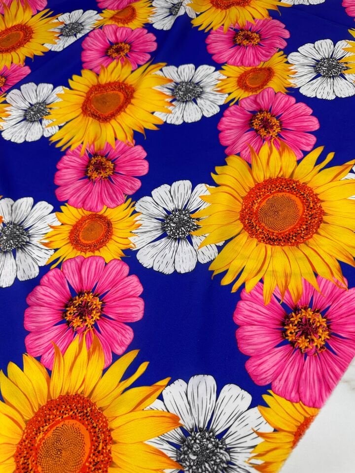 Desenli Krep Kumaş Elbise Etek Gömlek Şalvar