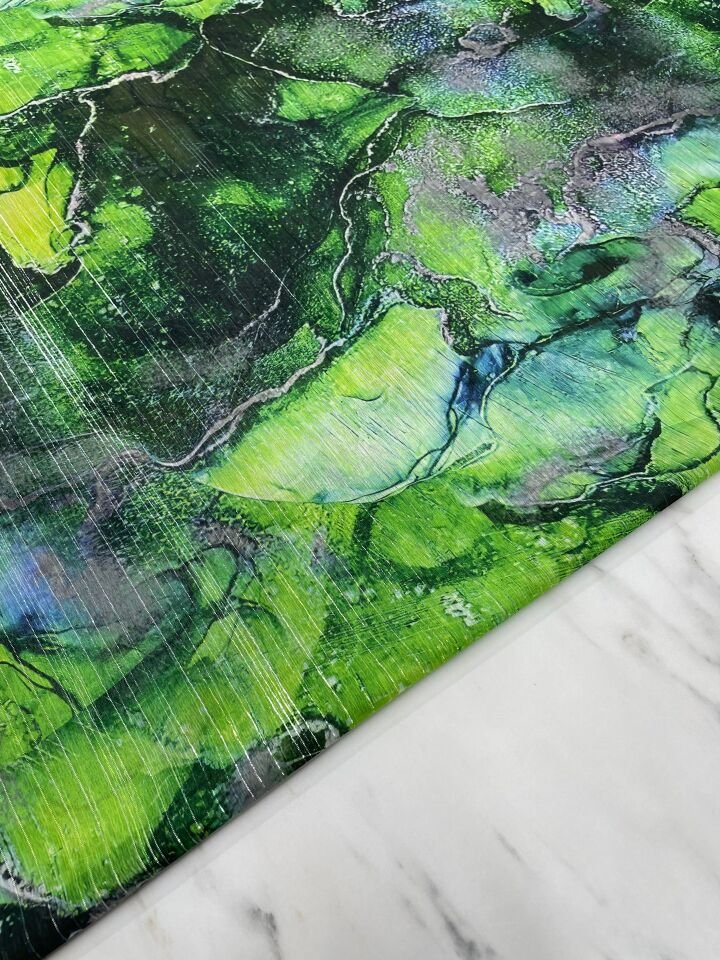 Desenli Simli Şifon Elbise Etek Gömlek Şal