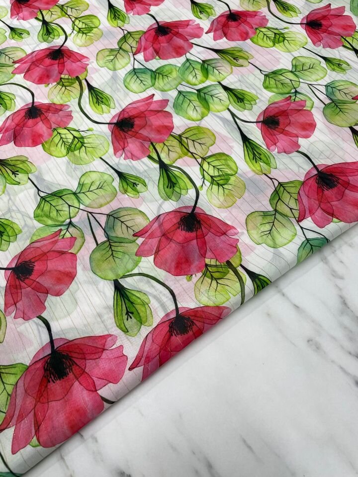 Desenli Simli Şifon Elbise Etek Gömlek Şal