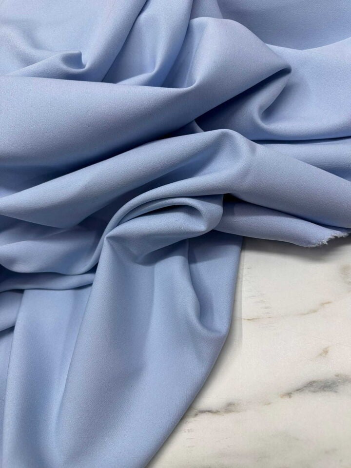 Likralı Dabıl Bebe Mavi Renk  Kumaş Yumuşak Dökümlü İç Göstermez