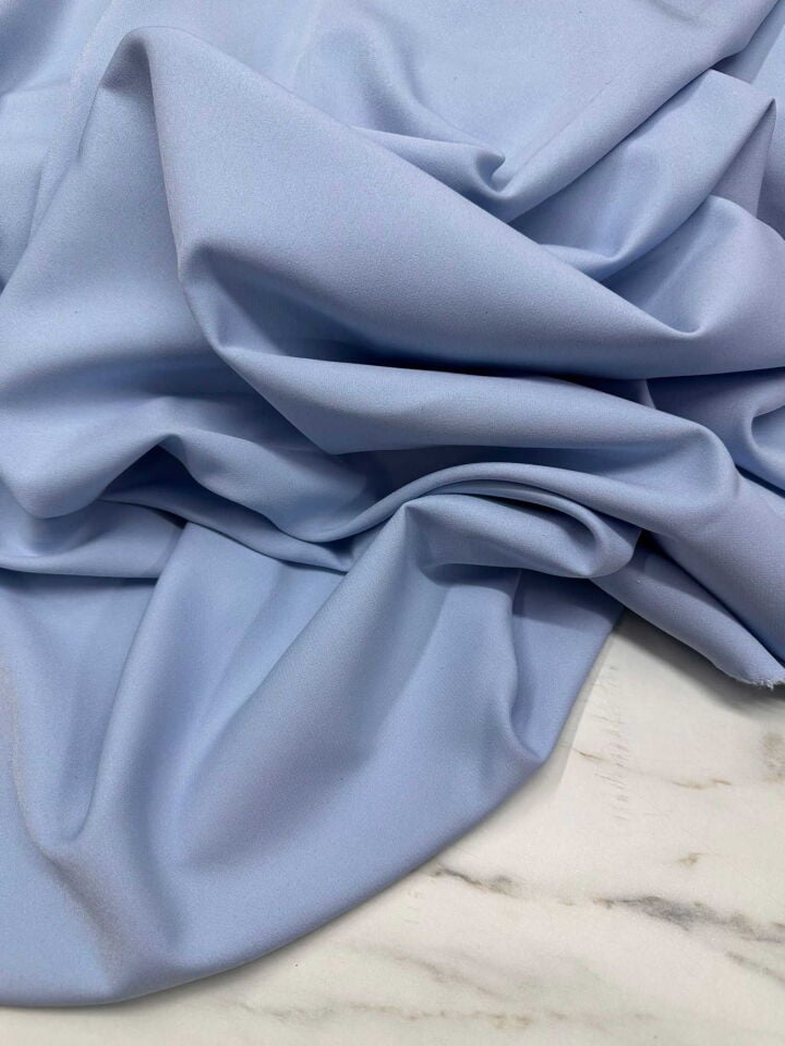 Likralı Dabıl Bebe Mavi Renk  Kumaş Yumuşak Dökümlü İç Göstermez