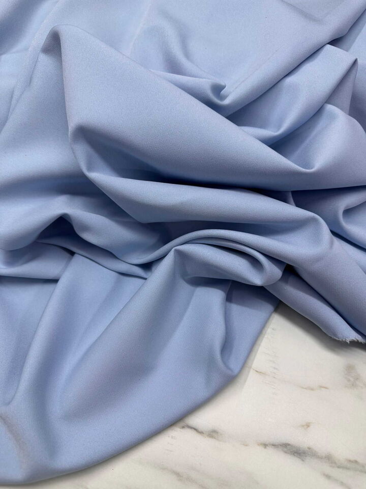 Likralı Dabıl Bebe Mavi Renk  Kumaş Yumuşak Dökümlü İç Göstermez