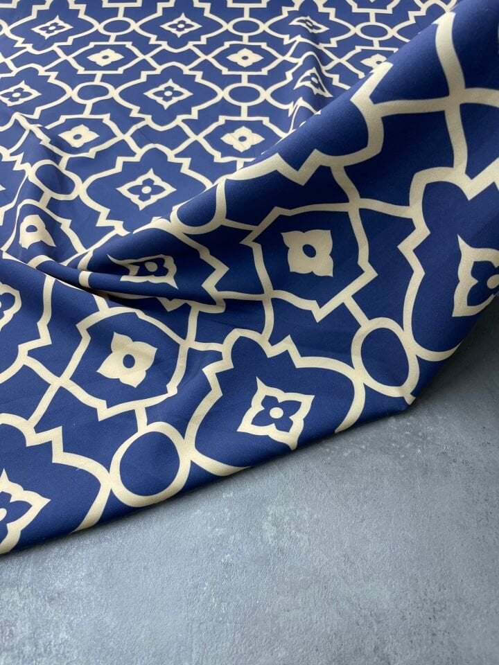 Liza Desen Likralı Elbiselik Pantolonluk Dabil Krep